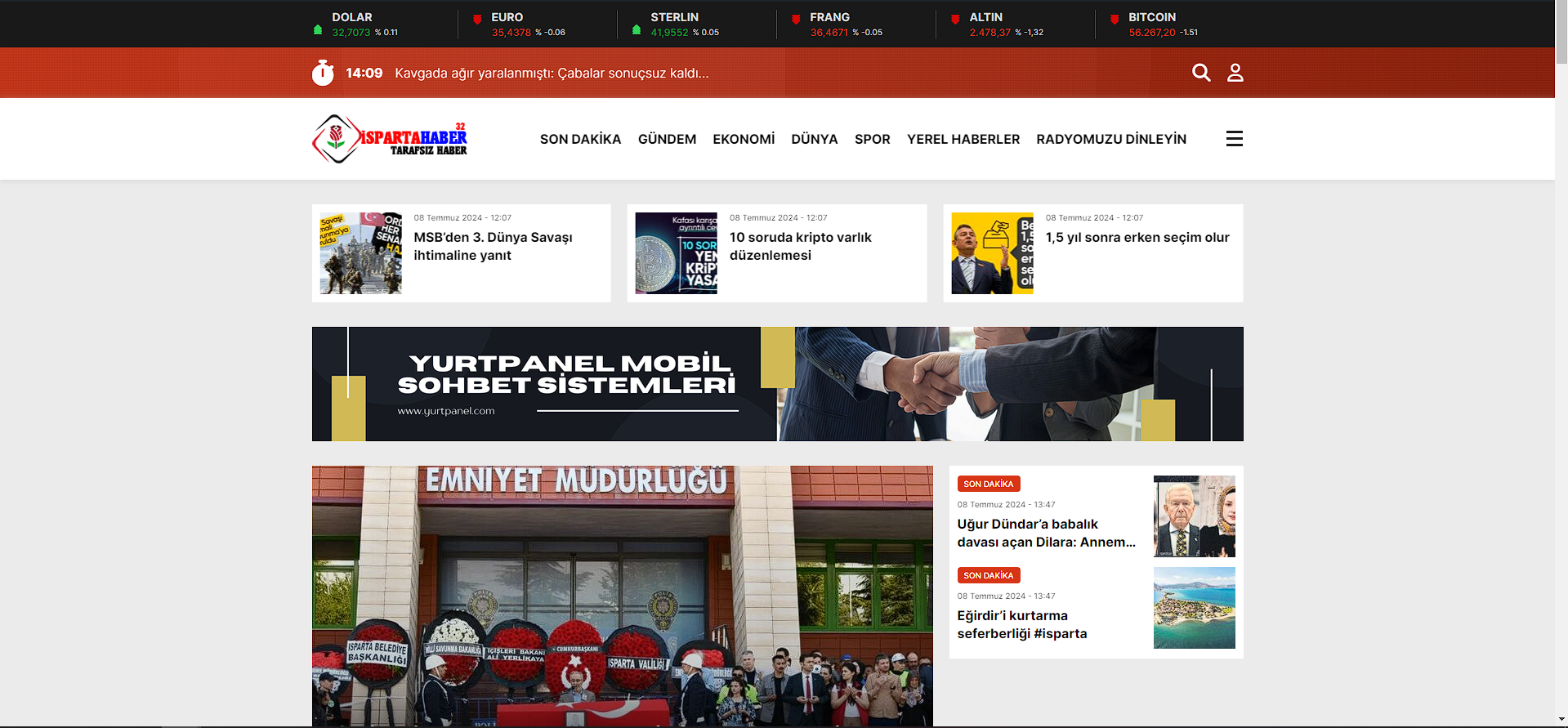 İsparta yeni haber sitemiz kurulumuştur